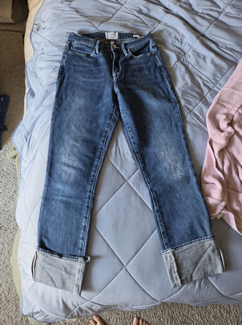Frame Denim Le High Straight Cuffed Jeans size 27